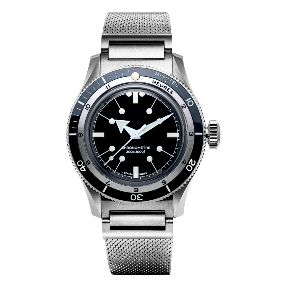 Les montres de plongée inférieures à 39mm Serica-5303-black-chronometre-crown-3-1000-990x990.png